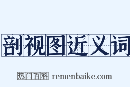 剖视图近义词是什么意思的图片